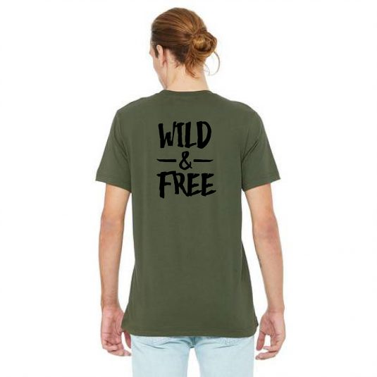 Wild Free Military Tee Back
